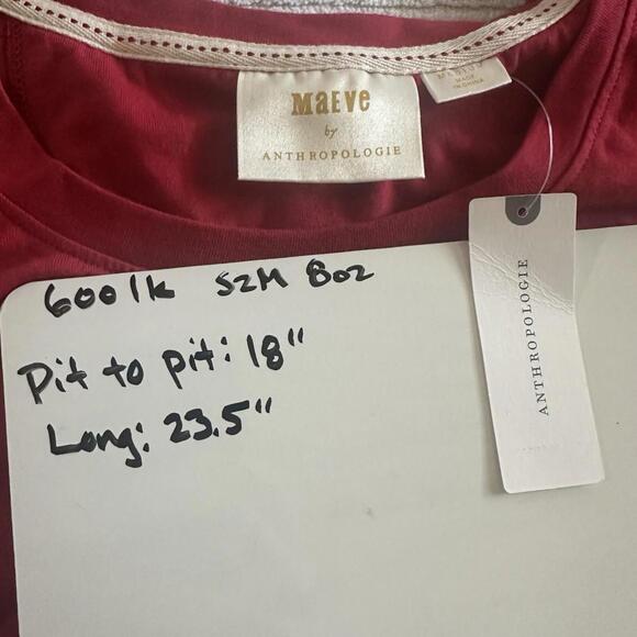 NWT Anthropologie  Dakota Women's Red Belted Waist Shirt Western Y2K Vibe Sz M - Picture 6 of 12